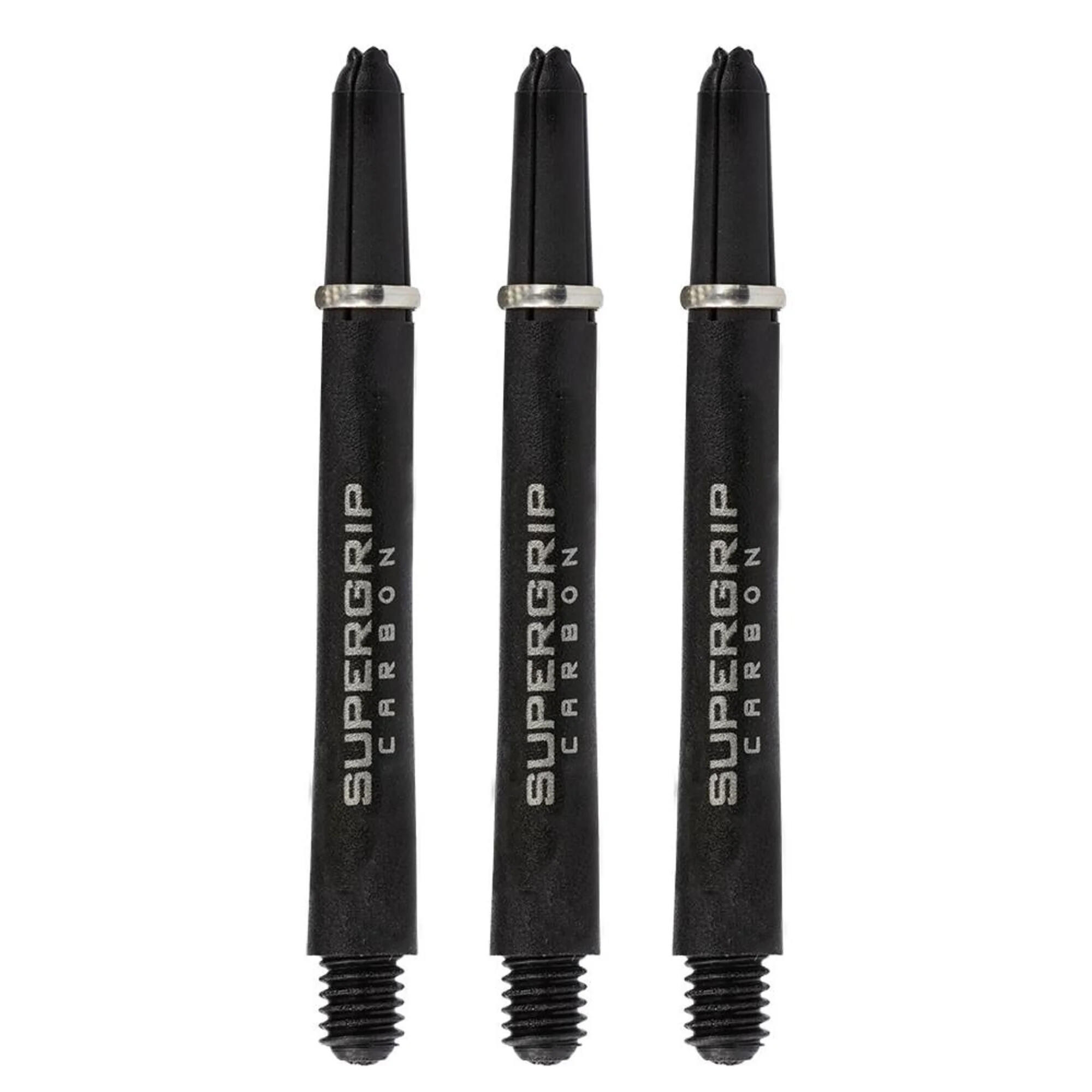 Super Grip Carbon Dart Stem (Pack of 3) (Black/Silver) 2/3