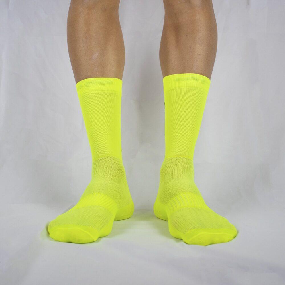Calcetines Deportivos Ciclismo Perro Loco unisex Ultralight Amarillo 3/3