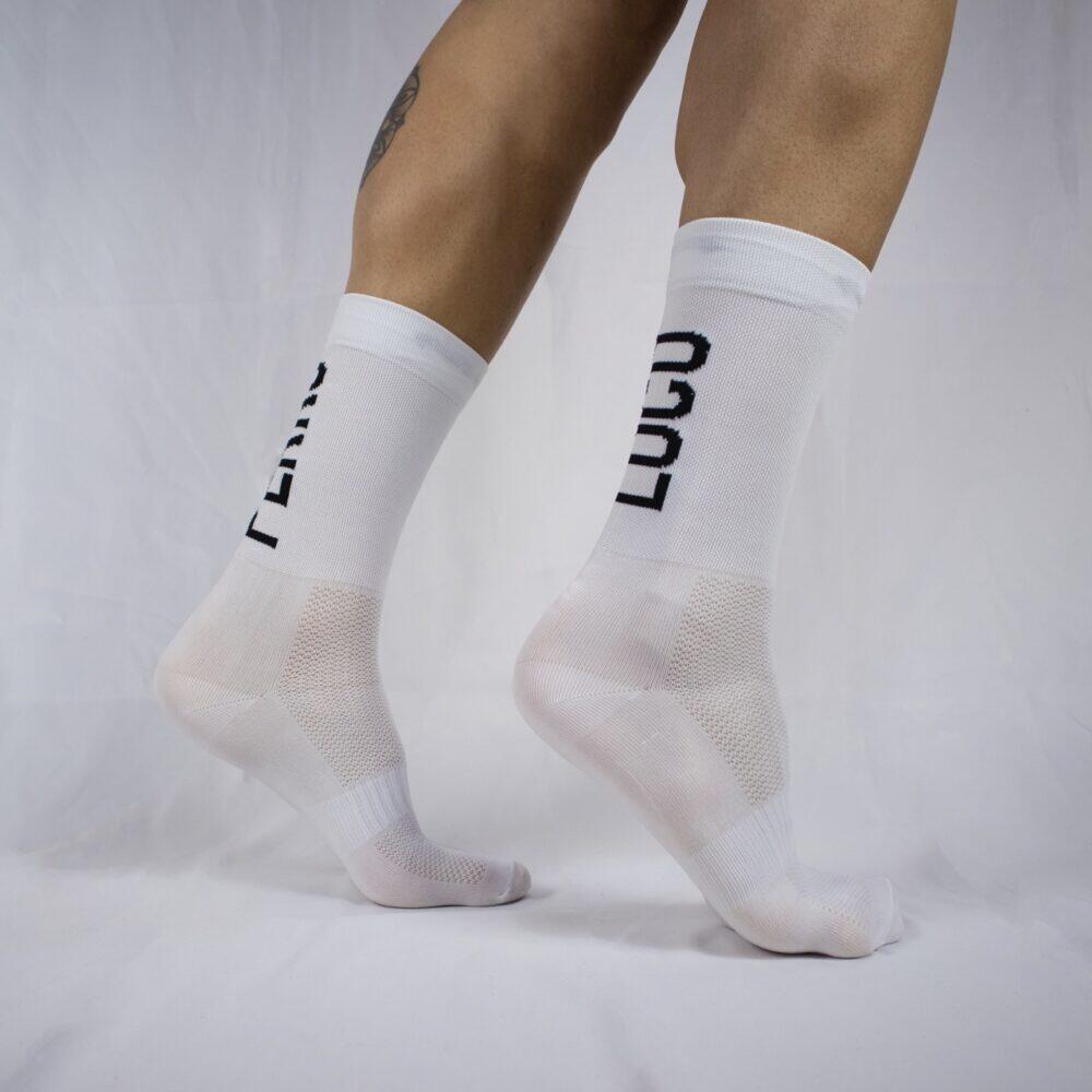 Calcetines Deportivos Ciclismo Perro Loco unisex Ultralight Blanco 2/3