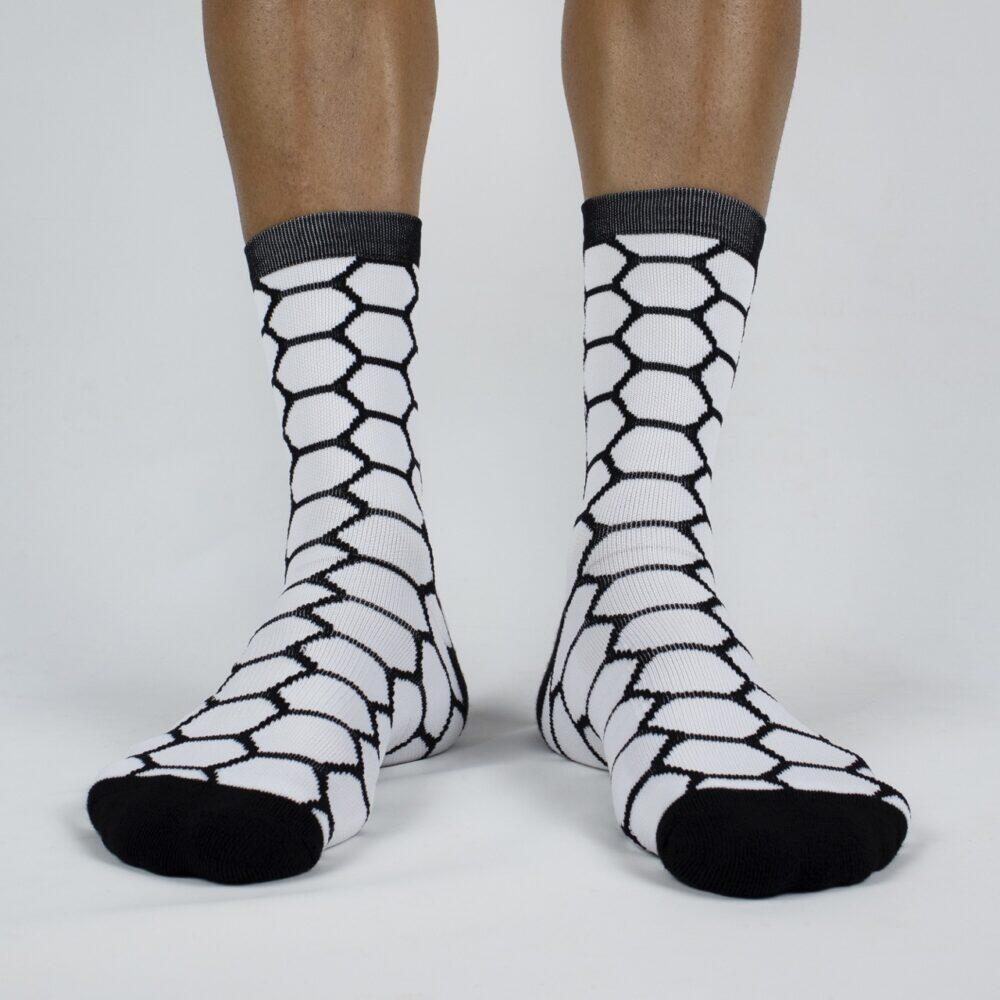 Calcetines Deportivos Running Perro Loco unisex Run Or Die Blanco 3/3