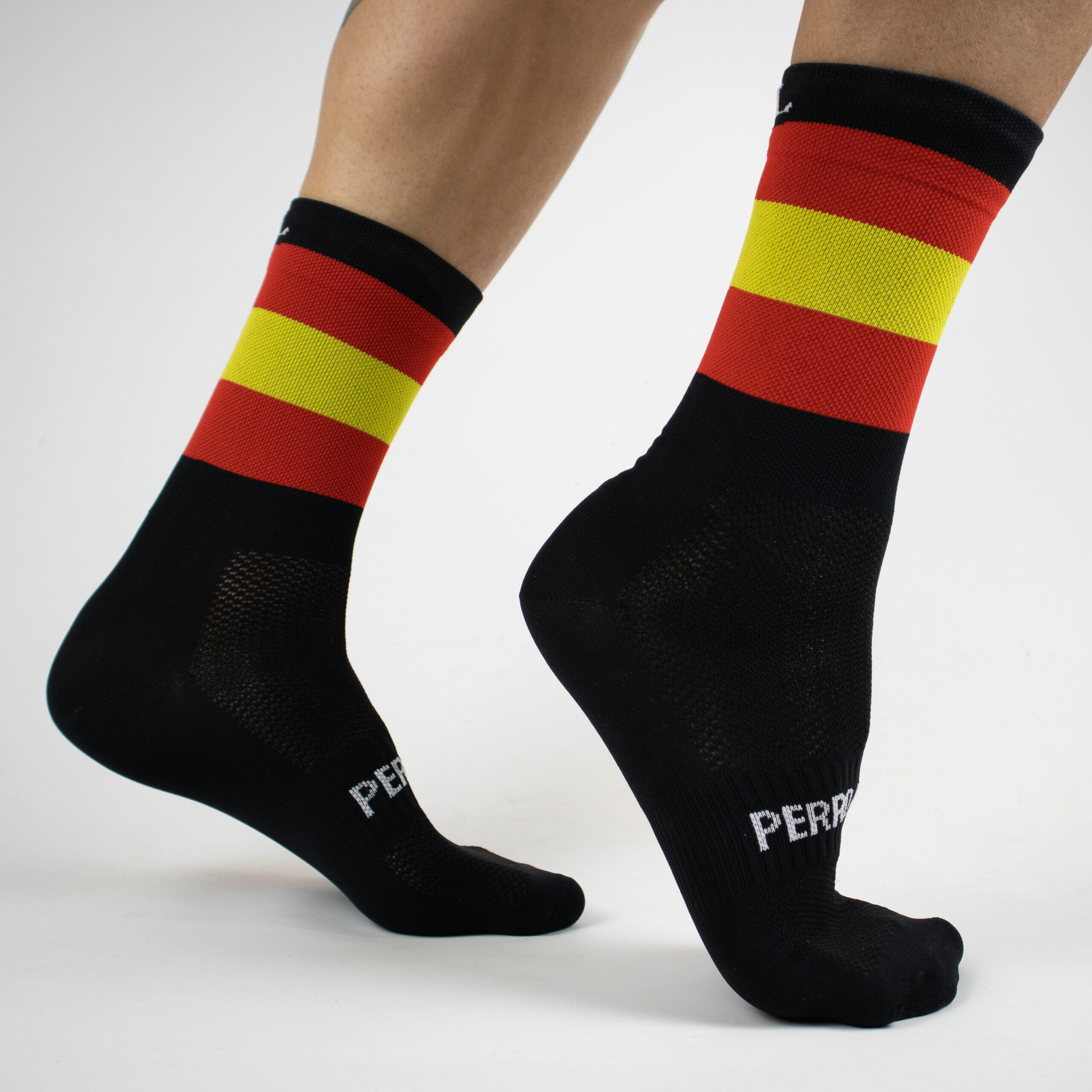Calcetines Deportivos Ciclismo Perro Loco unisex España Negro 2/3