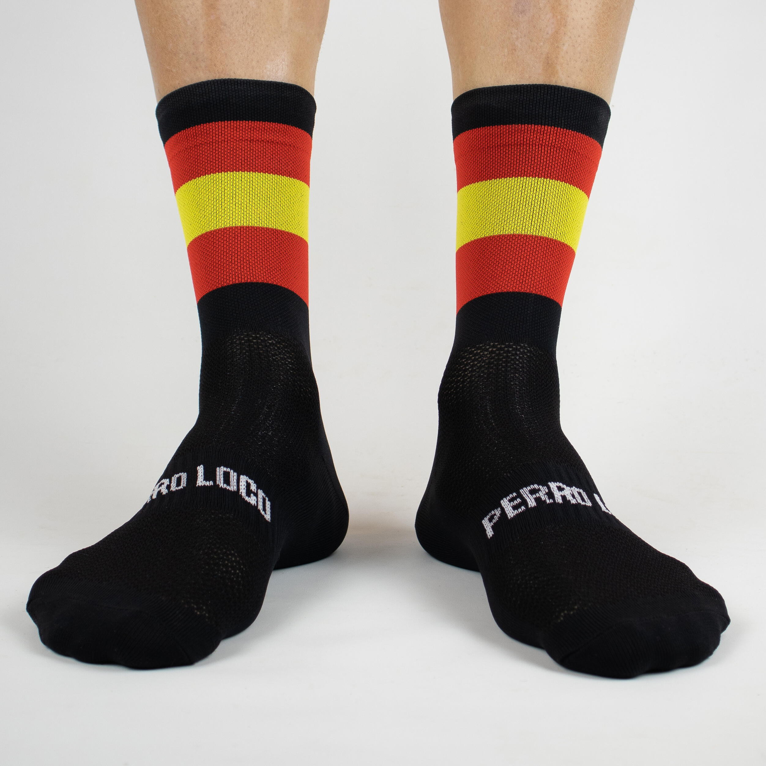 Calcetines Deportivos Ciclismo Perro Loco unisex España Negro 3/3