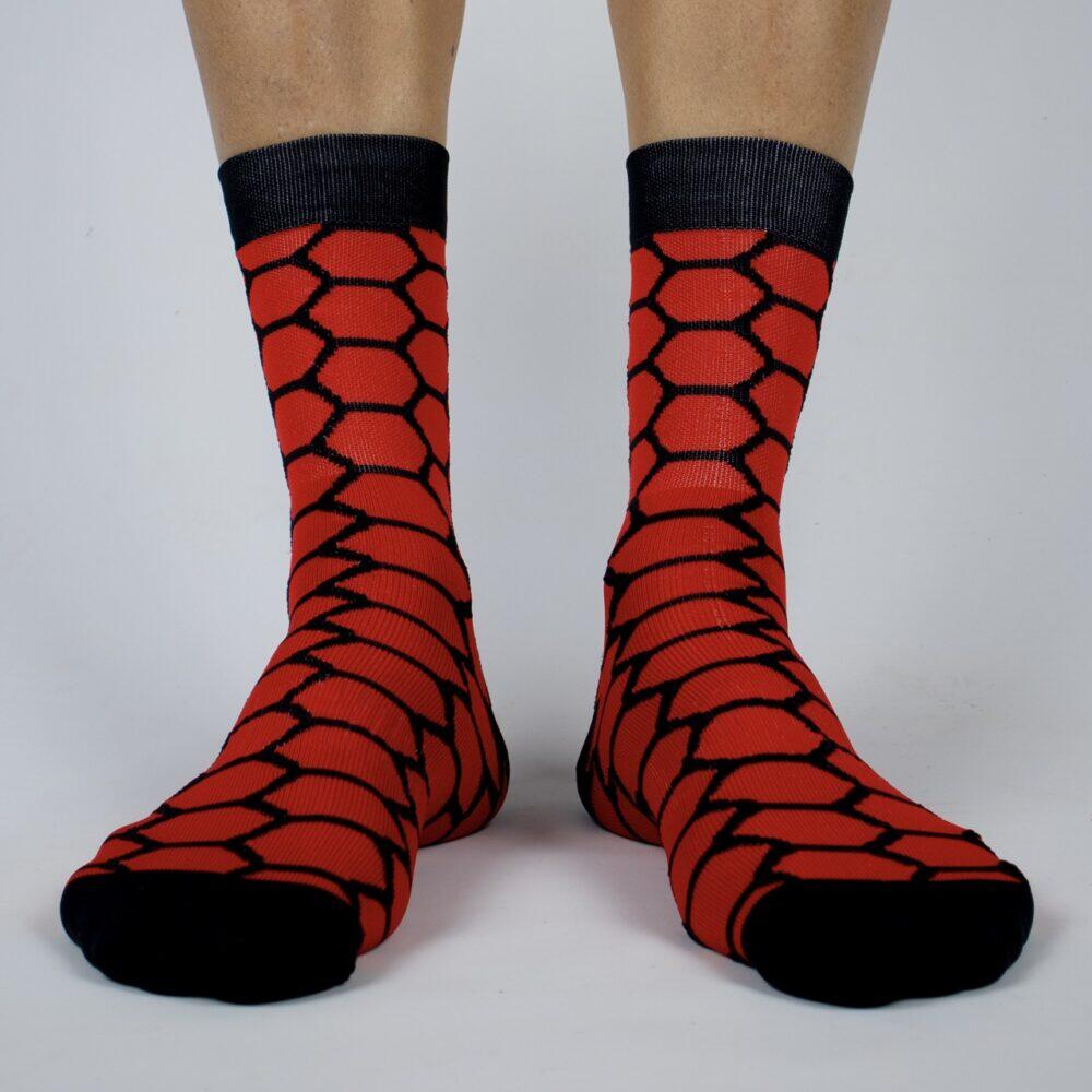 Calcetines Deportivos Ciclismo Perro Loco unisex RIDE OR DIE Rojo 3/3