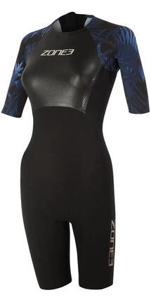 Combinaison courte de triathlon manches courtes femme Zone3