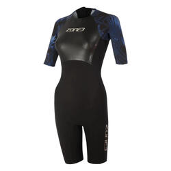 Combinaison courte de triathlon manches courtes femme Zone3