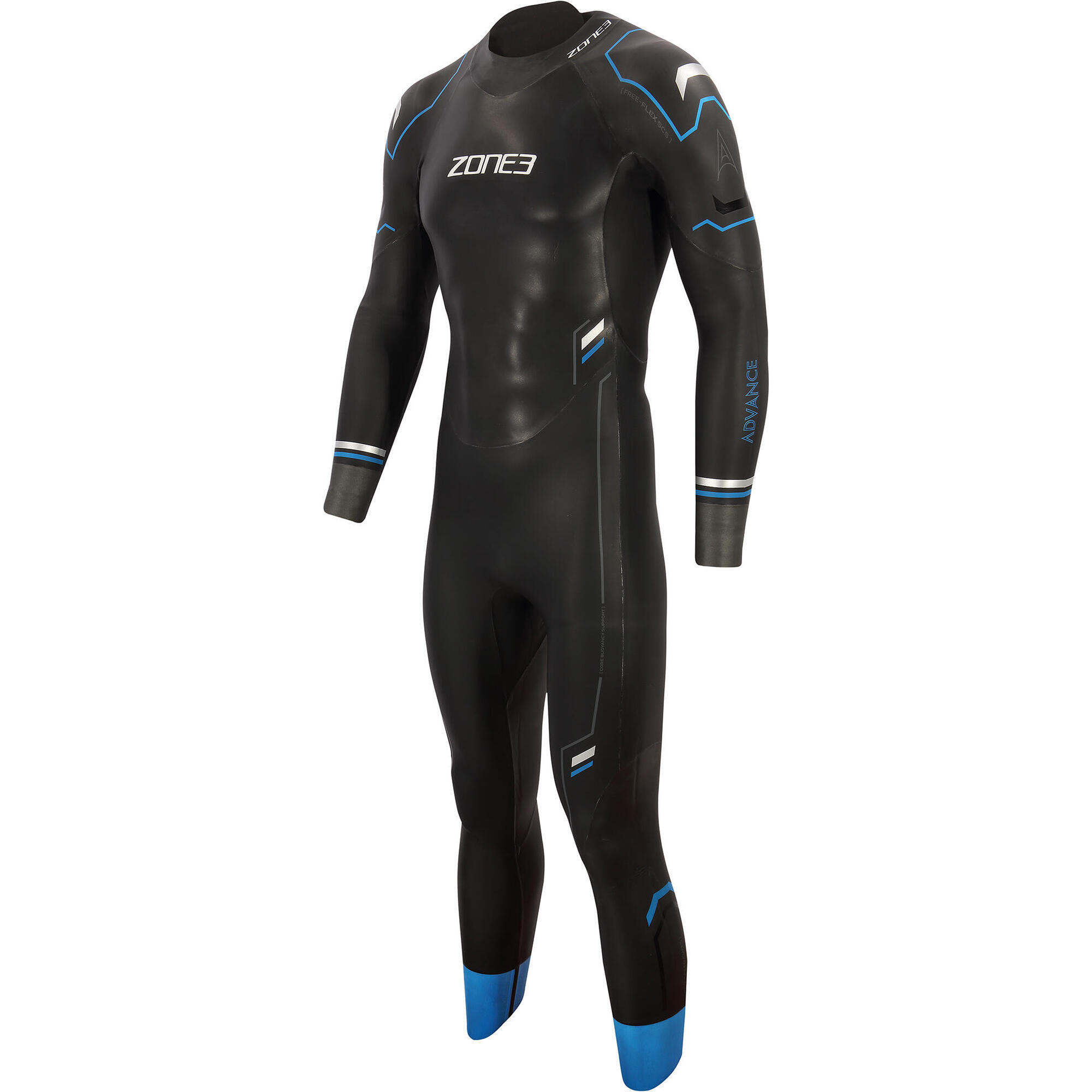 Zone3 - Combinaison De Triathlon Zone3 Advance - Combinaison De Surf - Bleu|noir - St - Decathlon