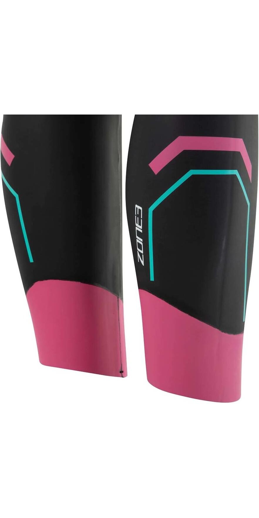 2024 Agile Swim Wetsuit - Black / Pink / Turquoise 4/7