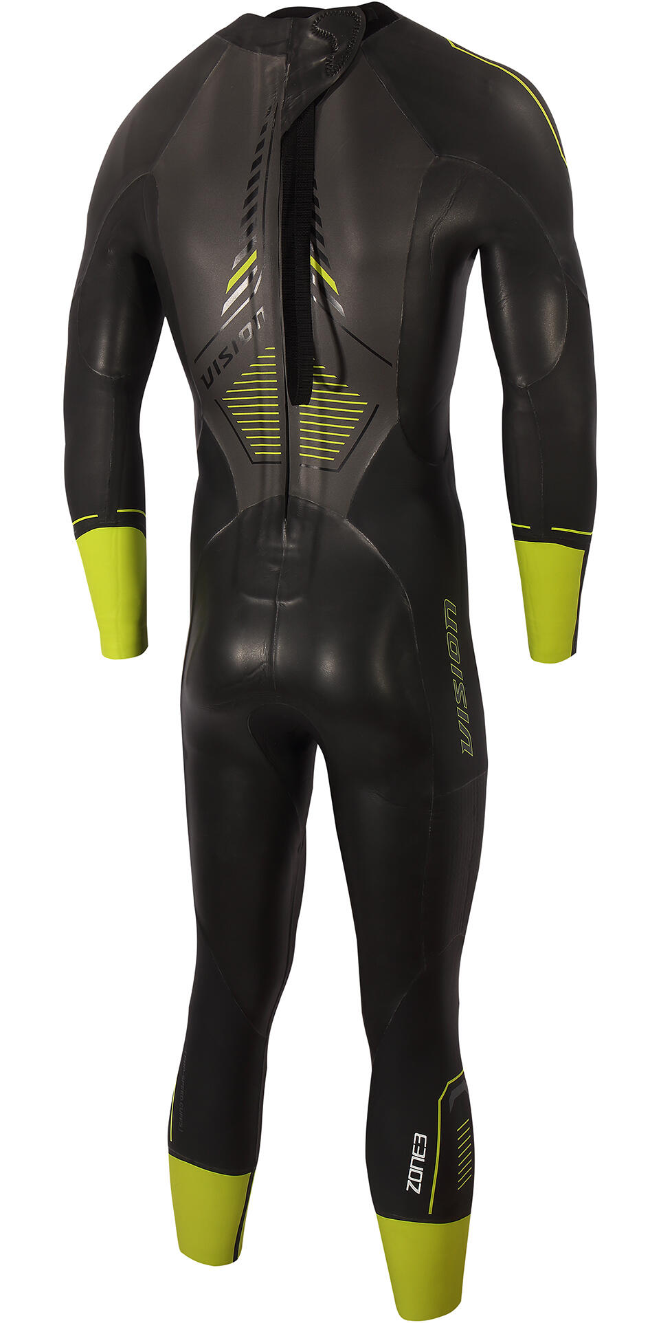 2024 Vision 5mm Swim Wetsuit - Black / Lime / Gunmetal 2/7