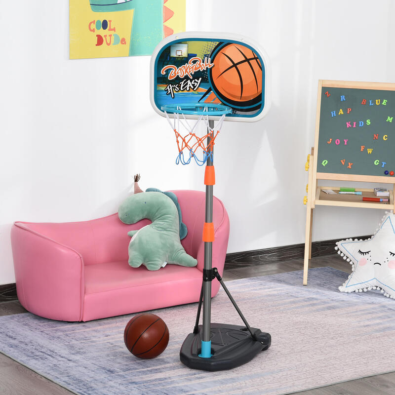 Tabela de  Basquetebol Criança HOMCOM 32x65x126-158 cm Multicor