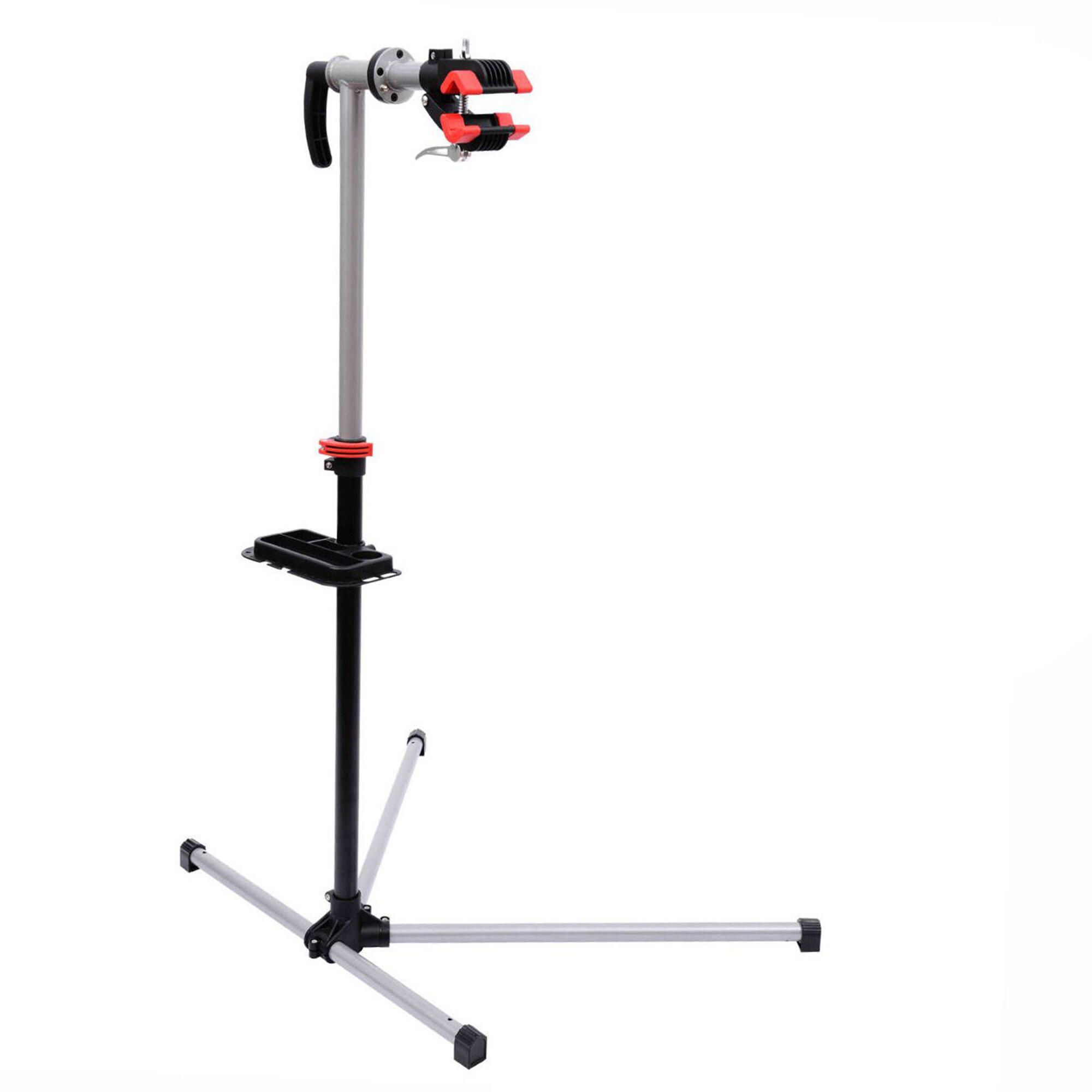HOMCOM Suporte para Reparação de Bicicleta 100x56x170 cm Preto e Prata HOMCOM