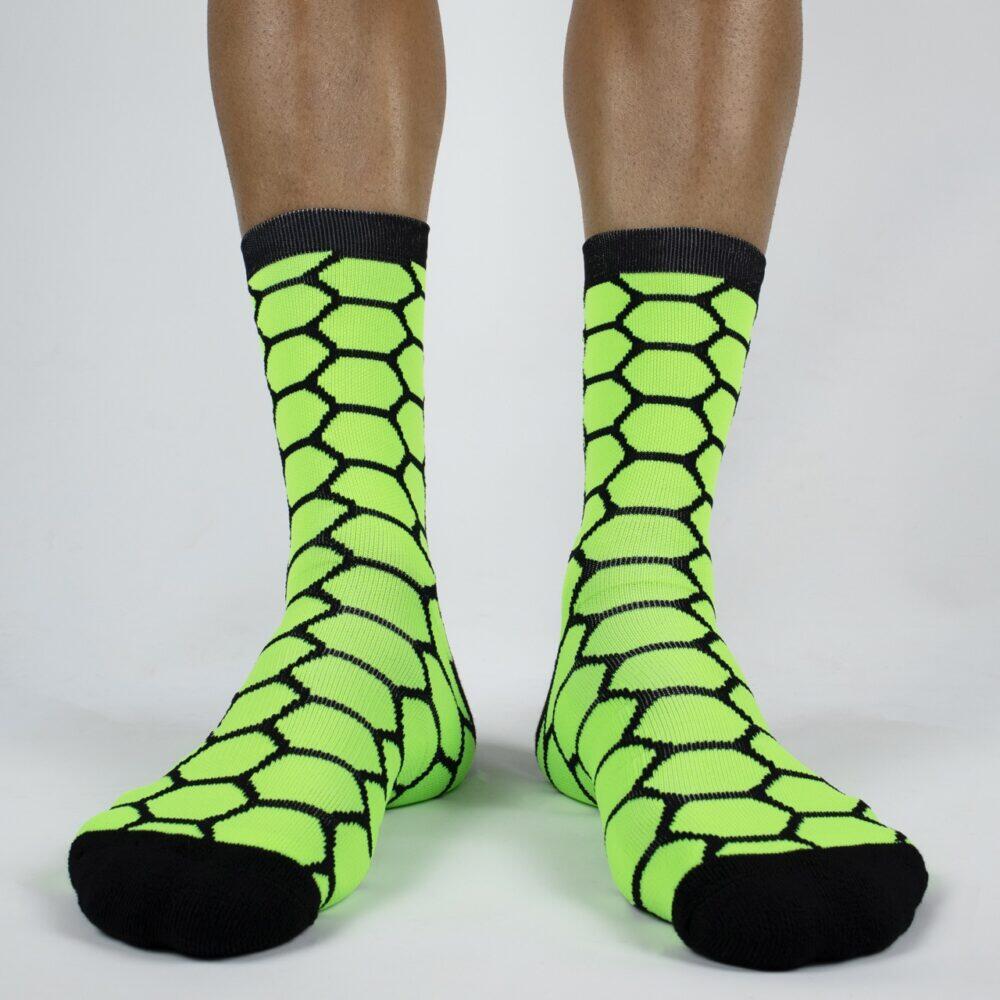 Calcetines Deportivos Running Perro Loco unisex Run Or Die Verde 3/3