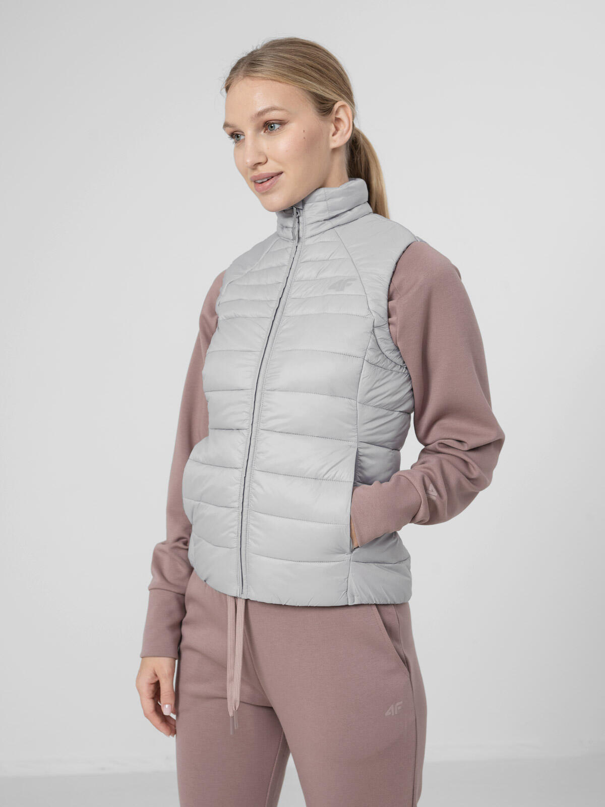 Vesta pentru dama 4F  KUDP001, Gri Deschis, XS