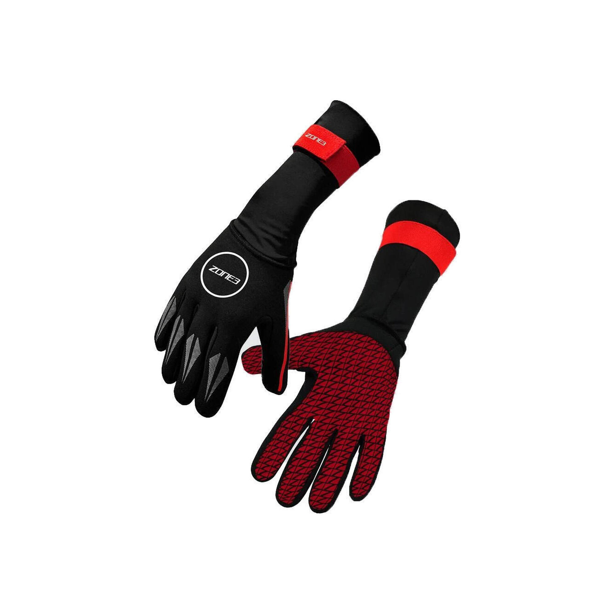 Zone3 - 2mm Gants De Natation En Néoprène - Noir / Rouge - Gants Néoprène - Noir|rouge - 36 Xs - Decathlon