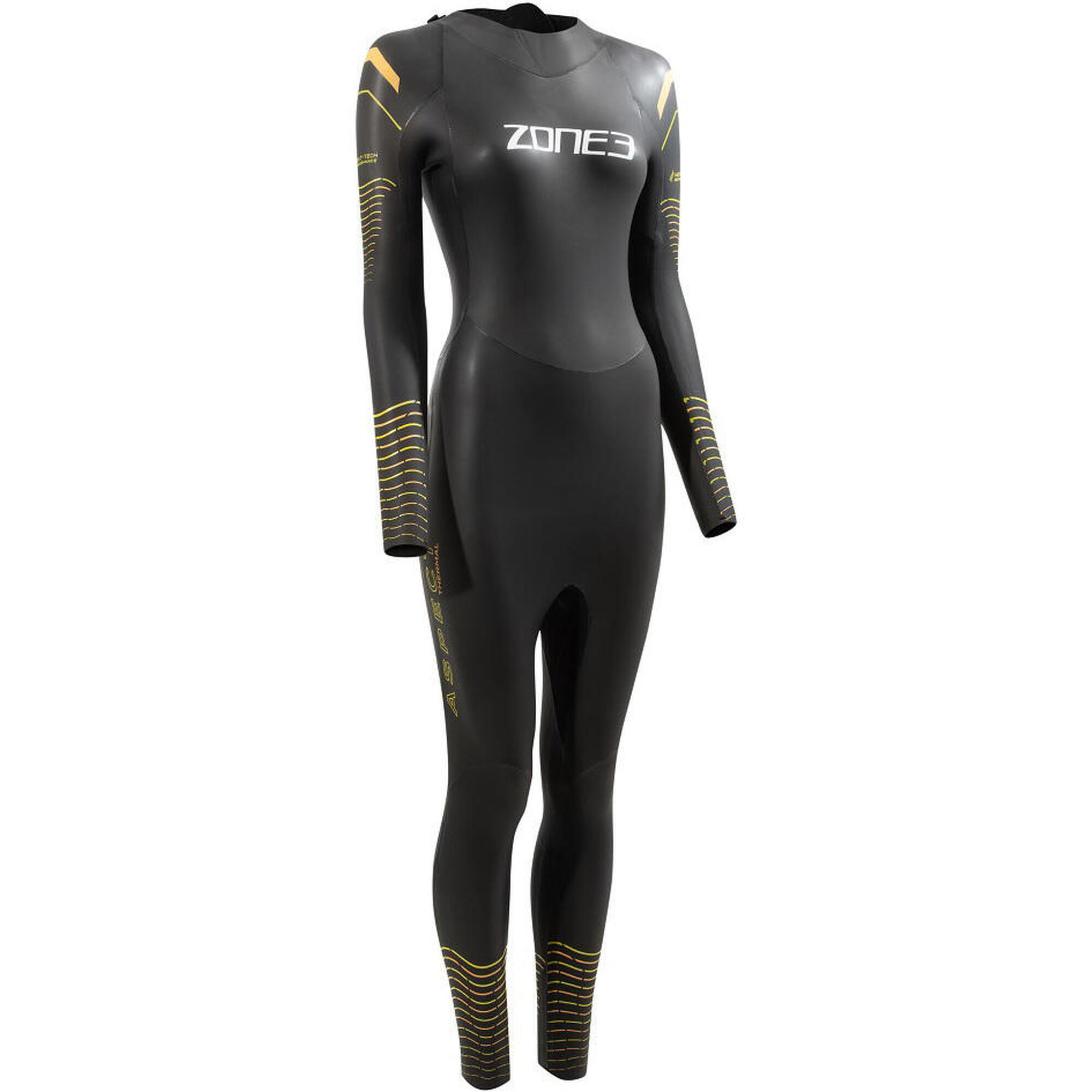 Zone3 - Femmes Thermal Aspect Breaststroke Combinaison Néoprène - / Yellow - Combinaison De Surf - Jaune|noir - 38 S - Decathlon