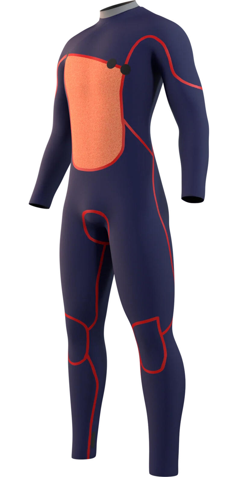 MYSTIC The One Wetsuit 4/3mm Zipfree Rood 3/7