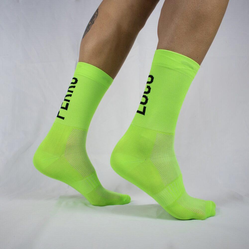 Calcetines Deportivos Ciclismo Perro Loco unisex Ultralight Verde 2/3
