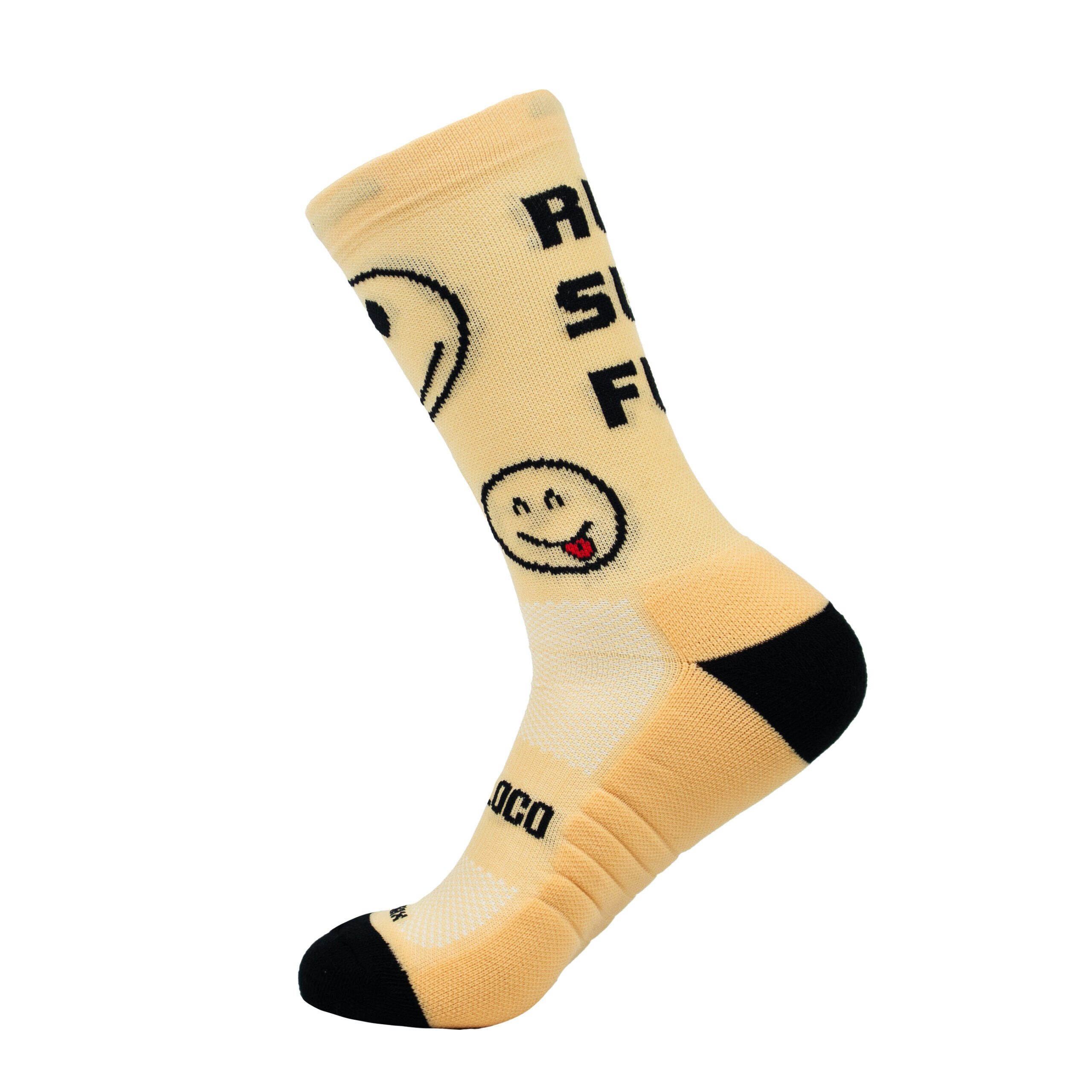 Calcetines Deportivos Running Perro Loco unisex Run Sun Fun Naranja 3/3