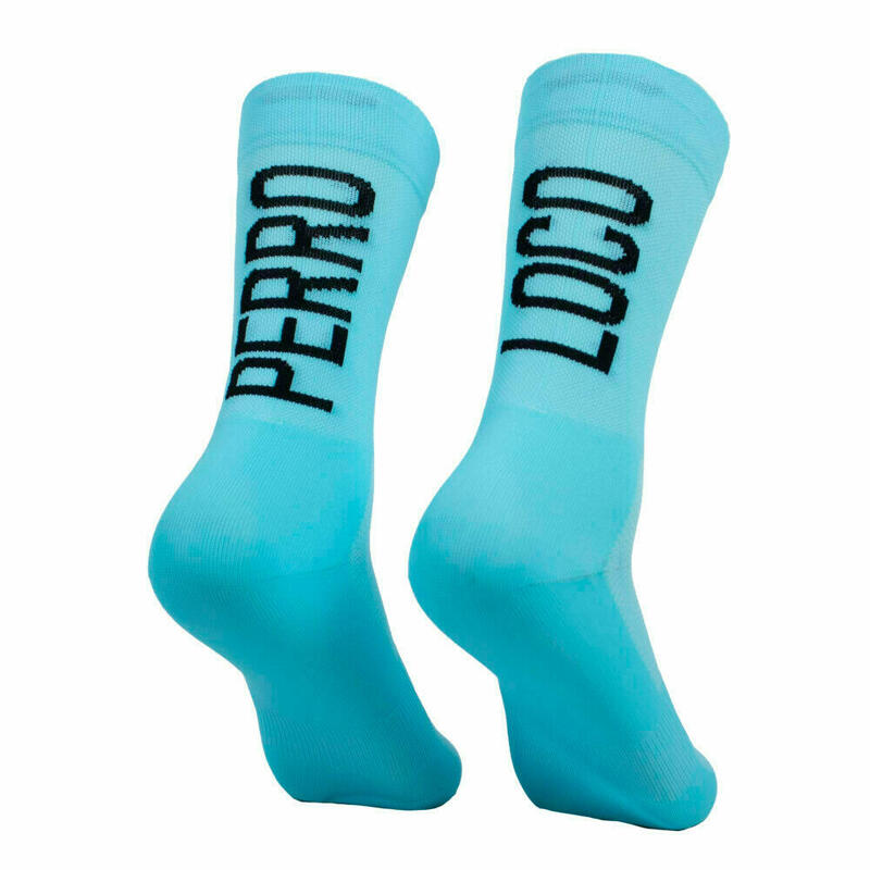 Calcetines Deportivos Ciclismo Perro Loco unisex Ultralight Azul