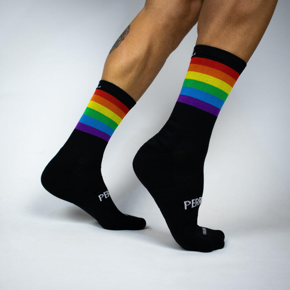 Calcetines Deportivos Running Perro Loco unisex LGTBI Negro 2/3