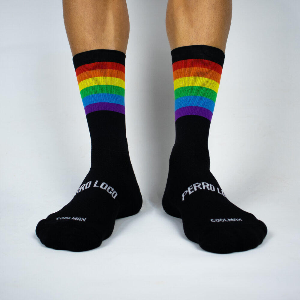 Calcetines Deportivos Running Perro Loco unisex LGTBI Negro 3/3