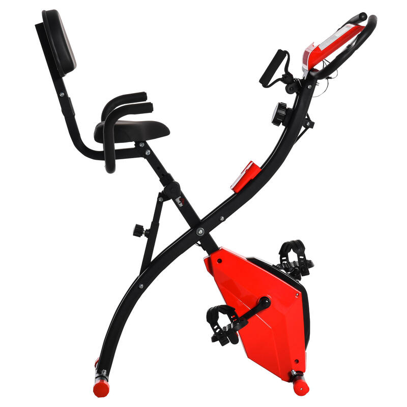 Bicicleta Estática HOMCOM 97x51x115 cm Rojo