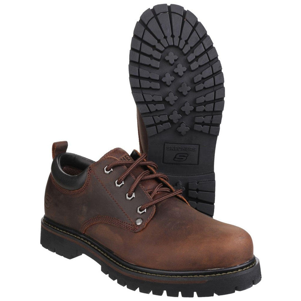 Mens Tom Cats Leather Lace Up Shoe (Dark Brown) 3/4