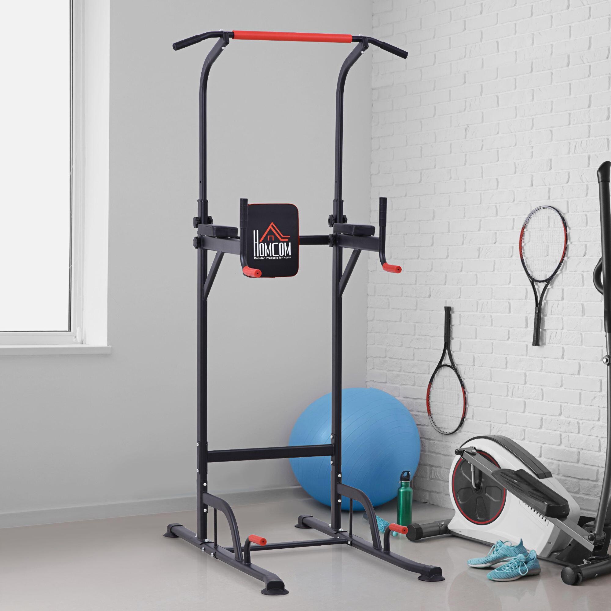 Torre de Ejercicios HOMCOM 123x98x239 cm Negro Decathlon