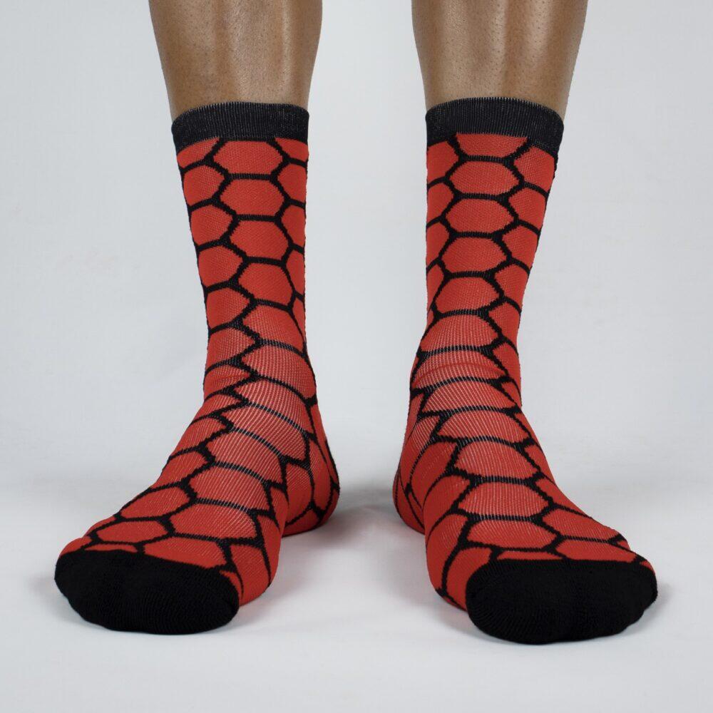 Calcetines Deportivos Running Perro Loco unisex Run Or Die Rojo 3/3