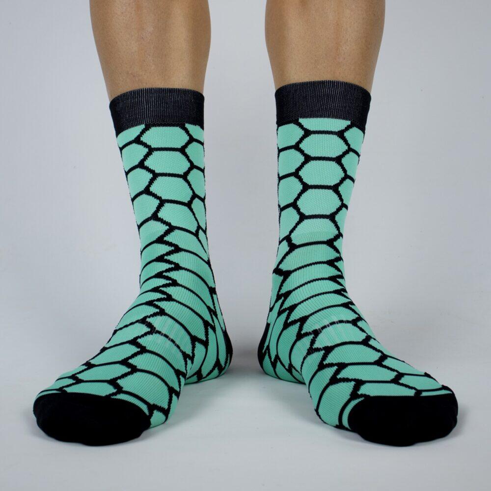 Calcetines Deportivos Ciclismo Perro Loco unisex RIDE OR DIE Azul 3/3
