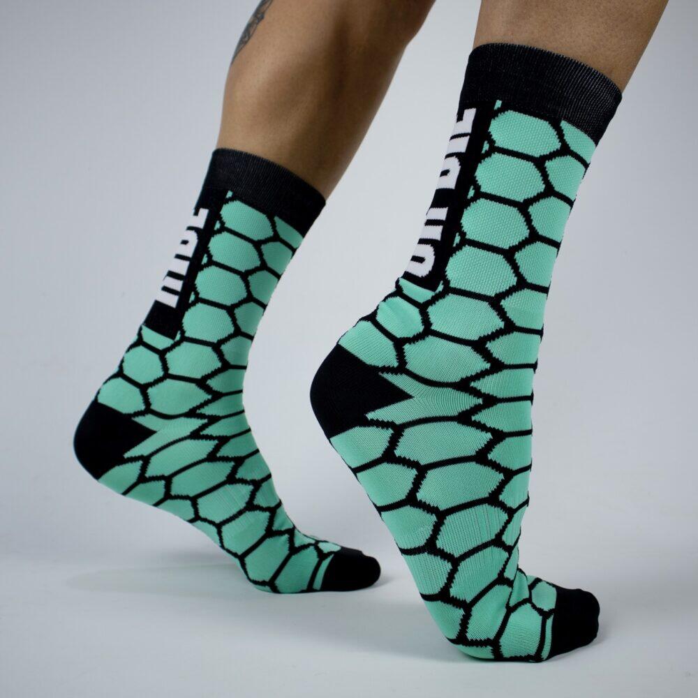 Calcetines Deportivos Ciclismo Perro Loco unisex RIDE OR DIE Azul 2/3