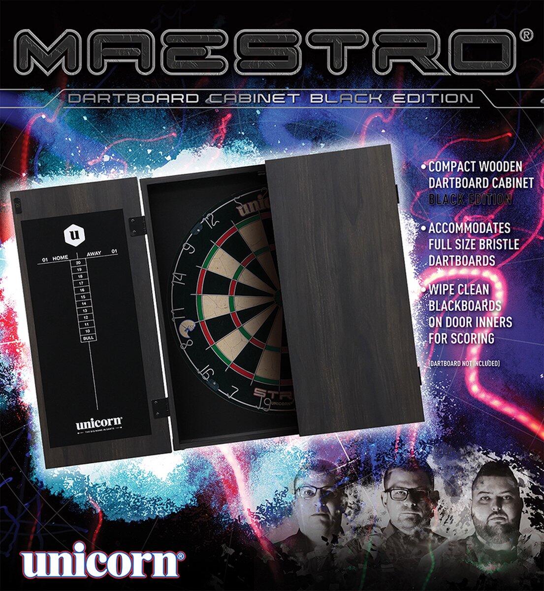 Unicorn Dartkabinet Maestro - Zwart 4/4
