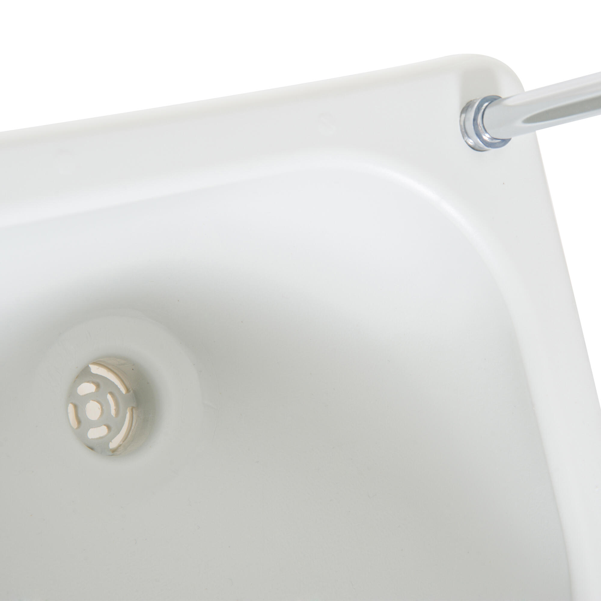 Fregadero Portátil Outsunny 83x50x103 cm gris claro 4/8