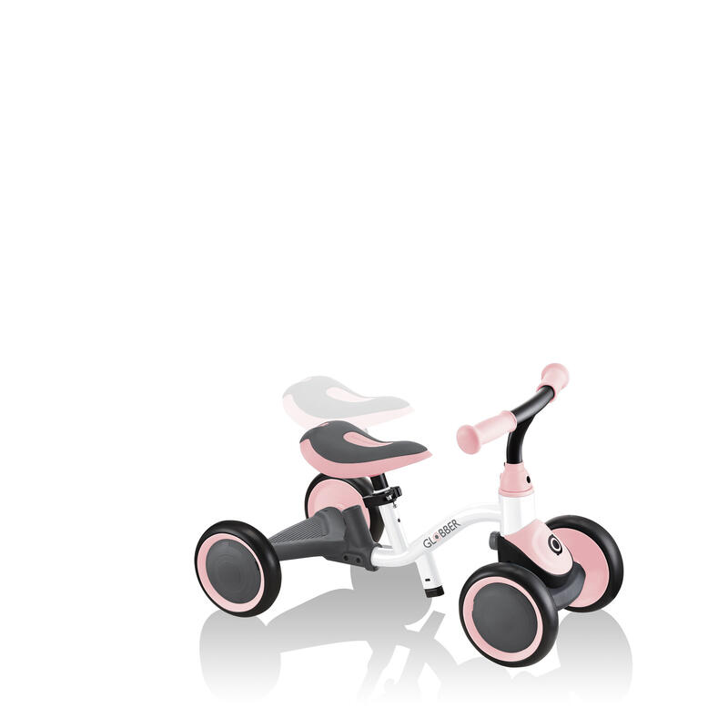 Trottinette draisienne / Quadricycle  Learning Bike 3in1  blanc-pastel Rose