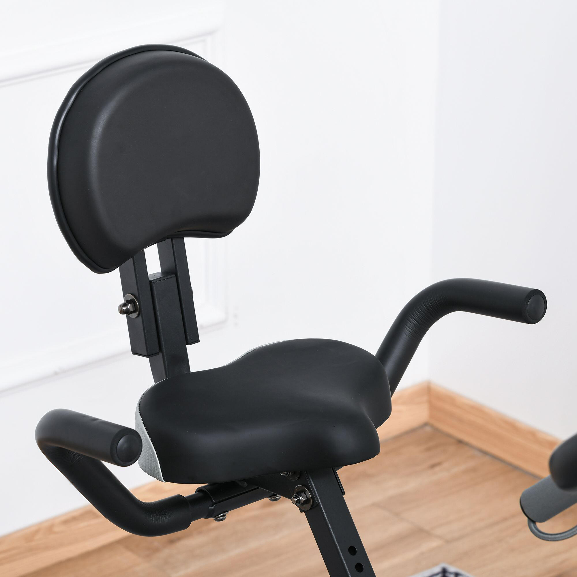 Bicicleta Estática HOMCOM 107x53x107 cm Negro 4/7