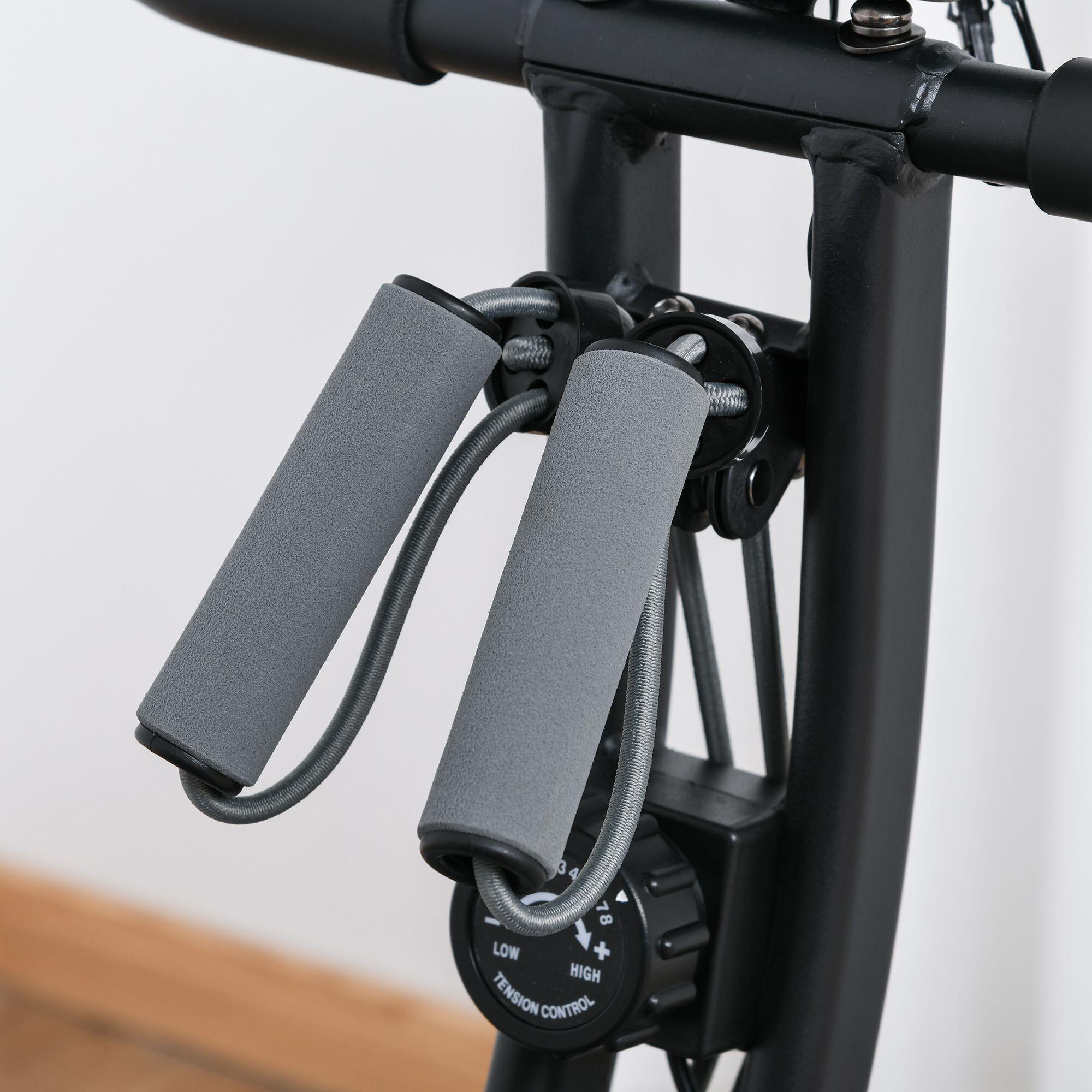 Bicicleta Estática HOMCOM 107x53x107 cm Negro 5/7