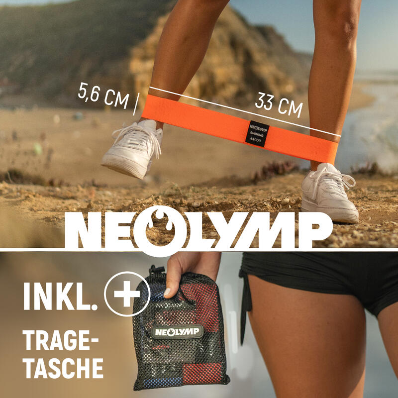 Bandes de Fitness Courtes – Set de 3 Mini Bandes, Bandes de Mobilité Robustes