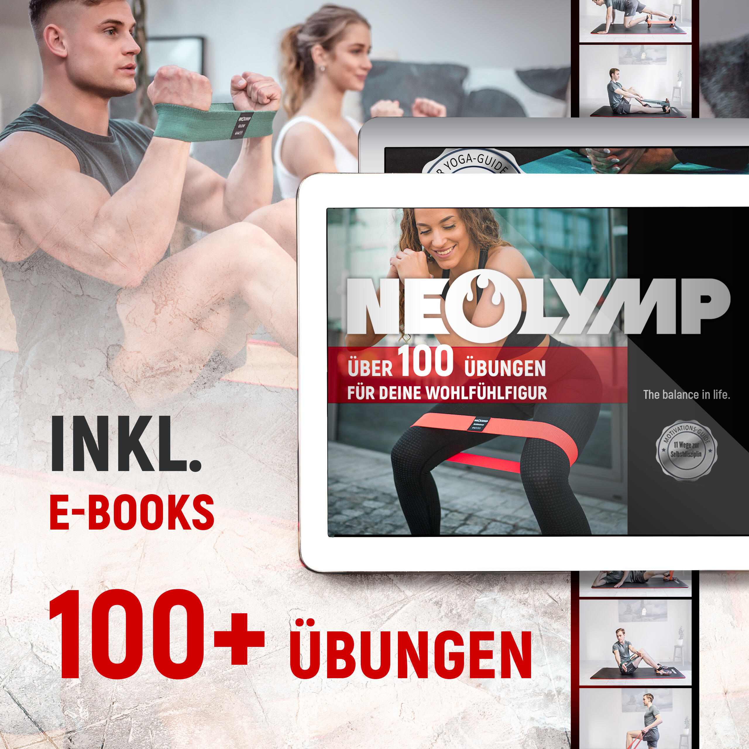 Kurze Fitnessbänder – 3er Set Hautfreundliche Mini Bands, robuste Mobility Bands 6/7