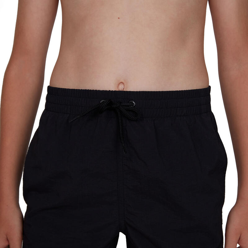 Essential Badeshorts für Jungen Schwarz