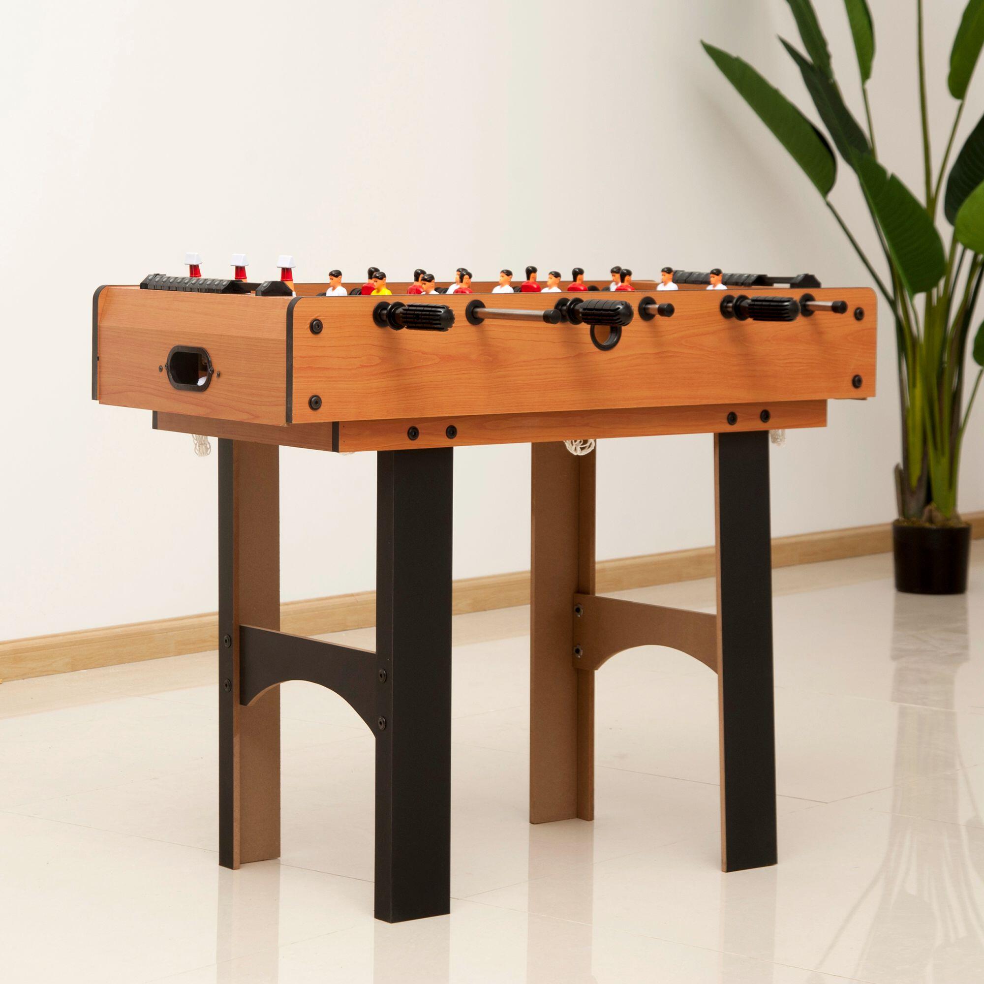 Mesa Multijuegos HOMCOM 87x43x73 cm Natural y Negro 2/8