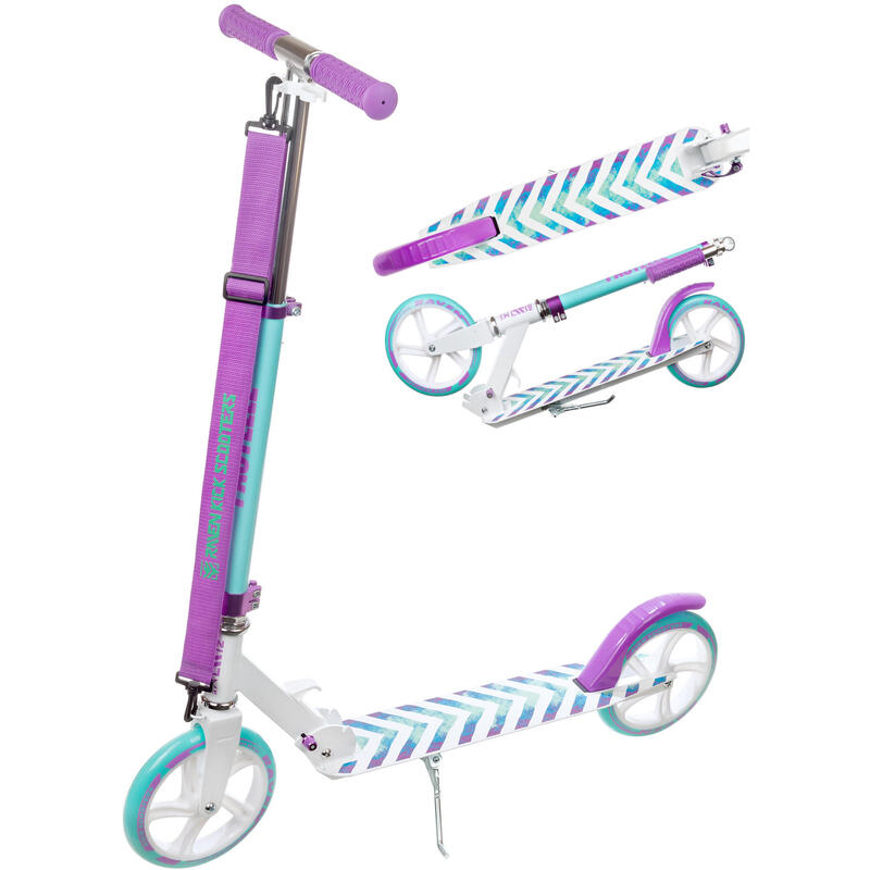 Vouwscooter Pastelle 200mm Wit/Paars/Mint