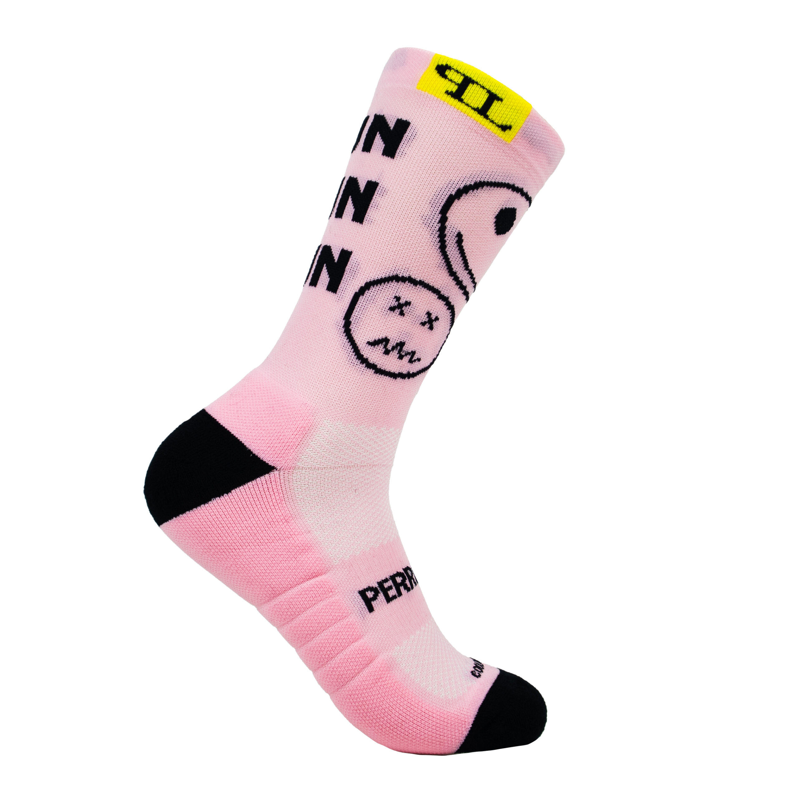 Calcetines Deportivos Running Perro Loco unisex Run Sun Fun Rosa 2/3