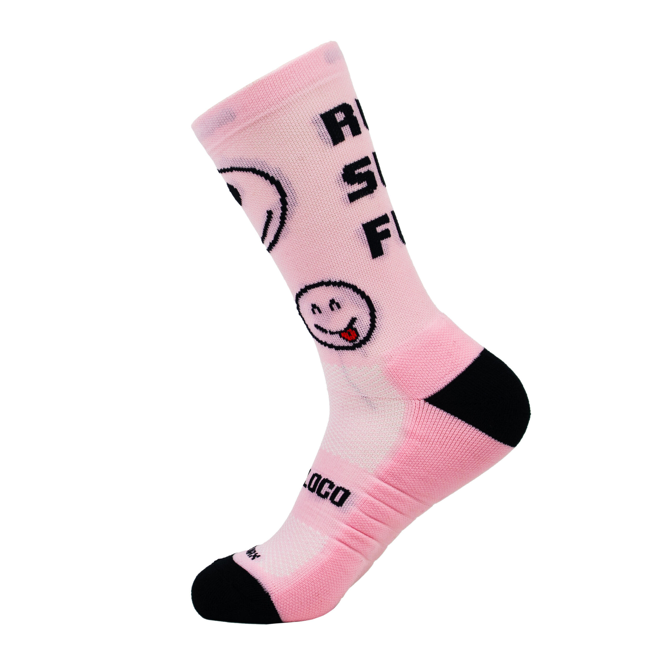 Calcetines Deportivos Running Perro Loco unisex Run Sun Fun Rosa 3/3
