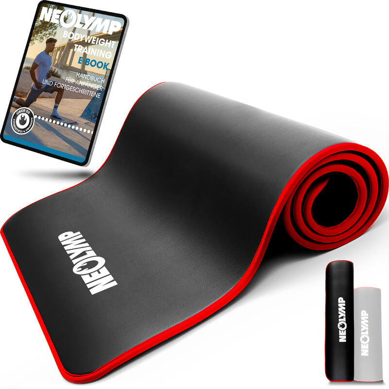 Fitnessmatte rutschfest & extra dick für Workouts, Yoga & Pilates - Sportmatte