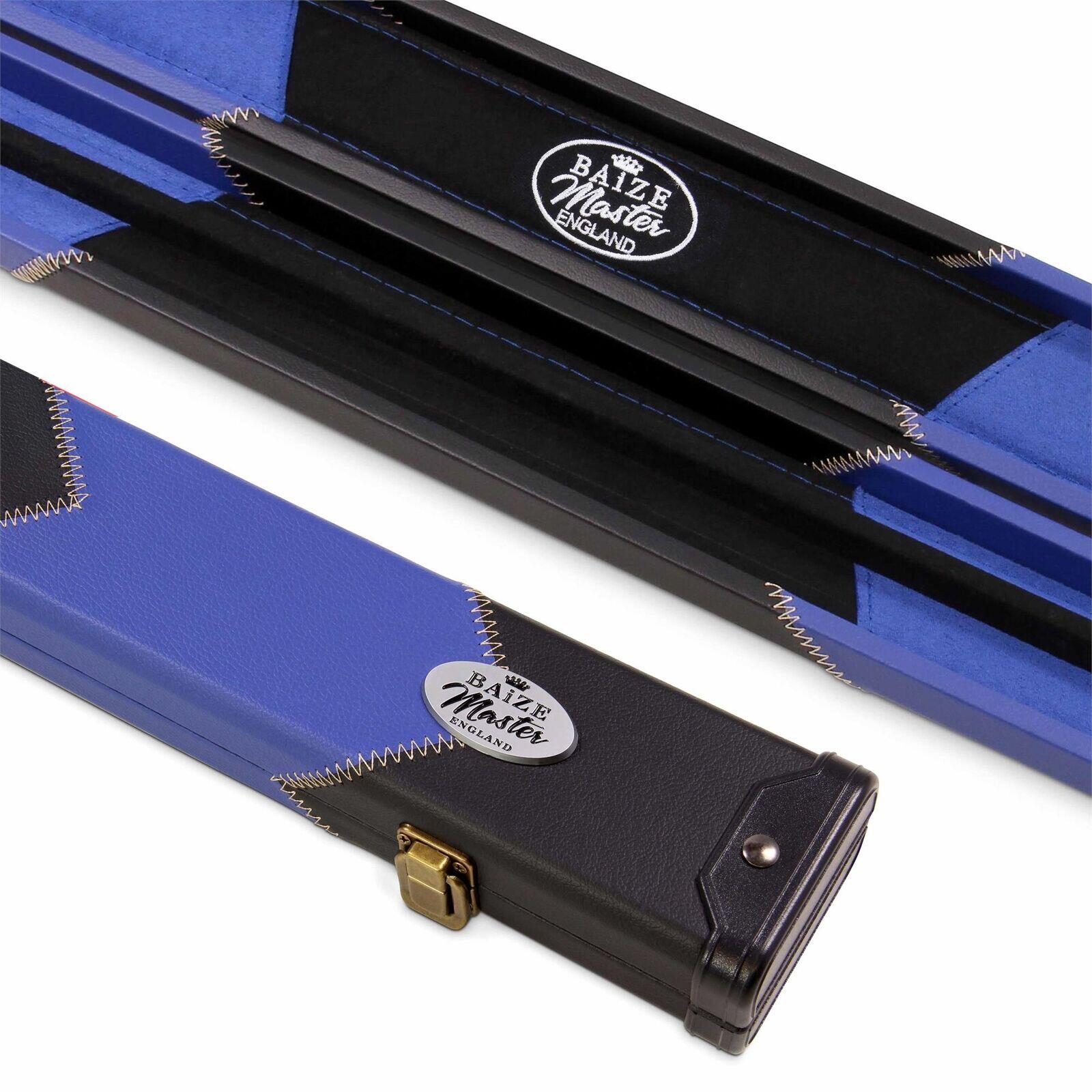 FUNKY CHALK Baize Master ROYAL BLUE ARROW 2pc Deluxe Snooker Pool Cue Case Matching Interio