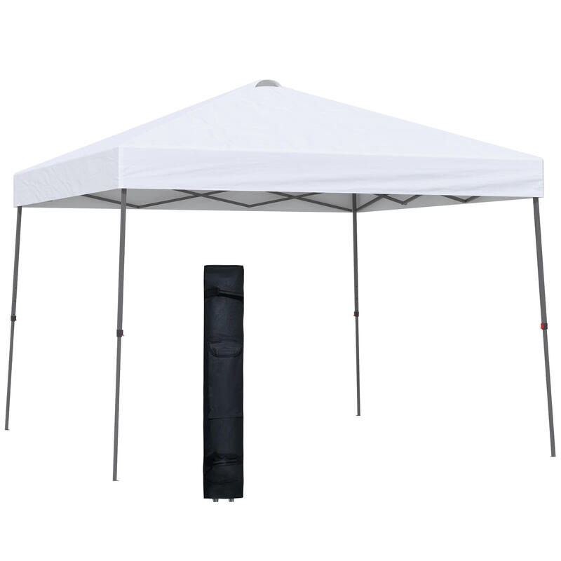 Cenador Plegable Outsunny 300x300x250 cm Blanco