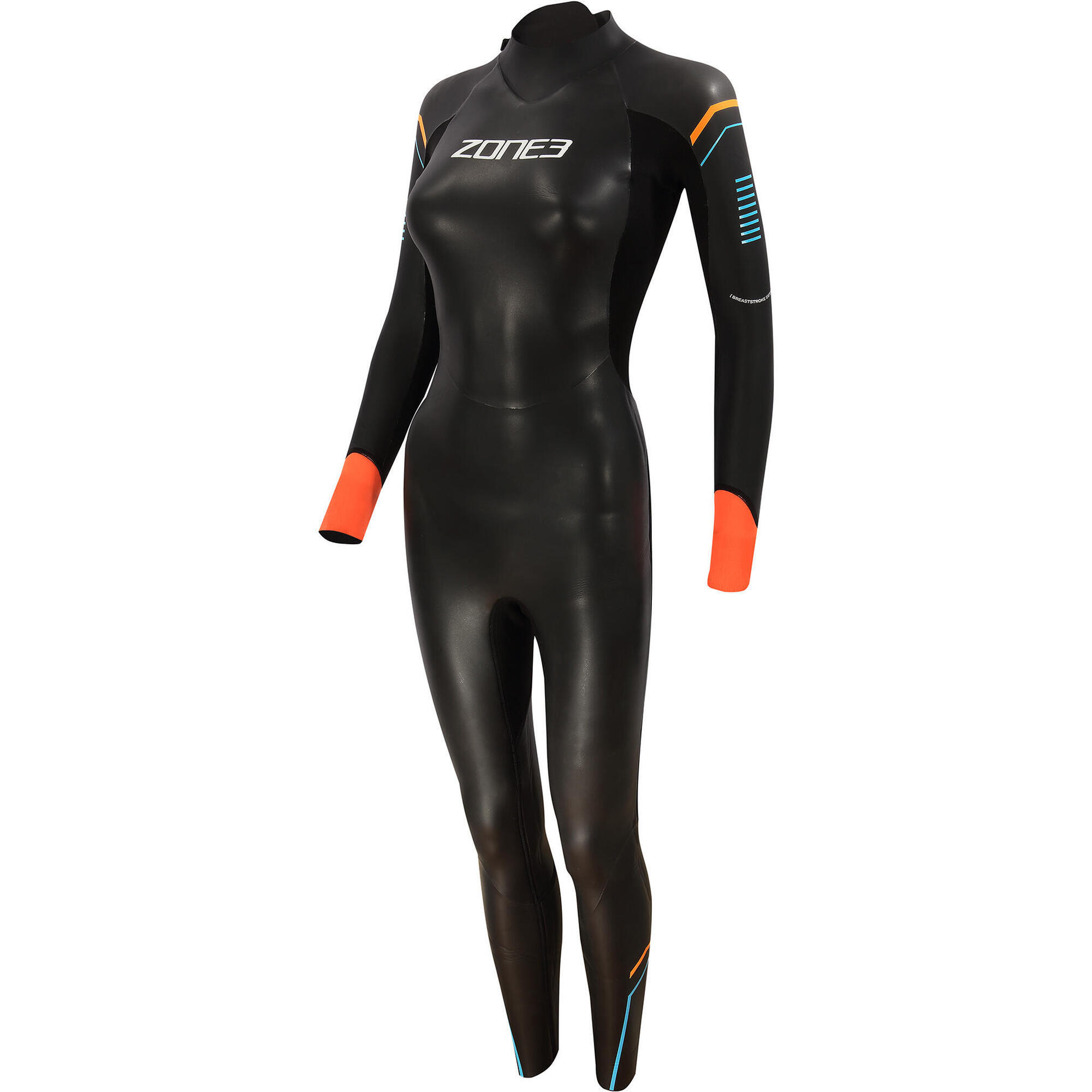 Zone3 - Femmes Aspect 3/2mm Breaststroke Open Water Swimming Combinaison Néoprène - Combinaison Néoprène - Noir|orange - 36 Xs - Decathlon