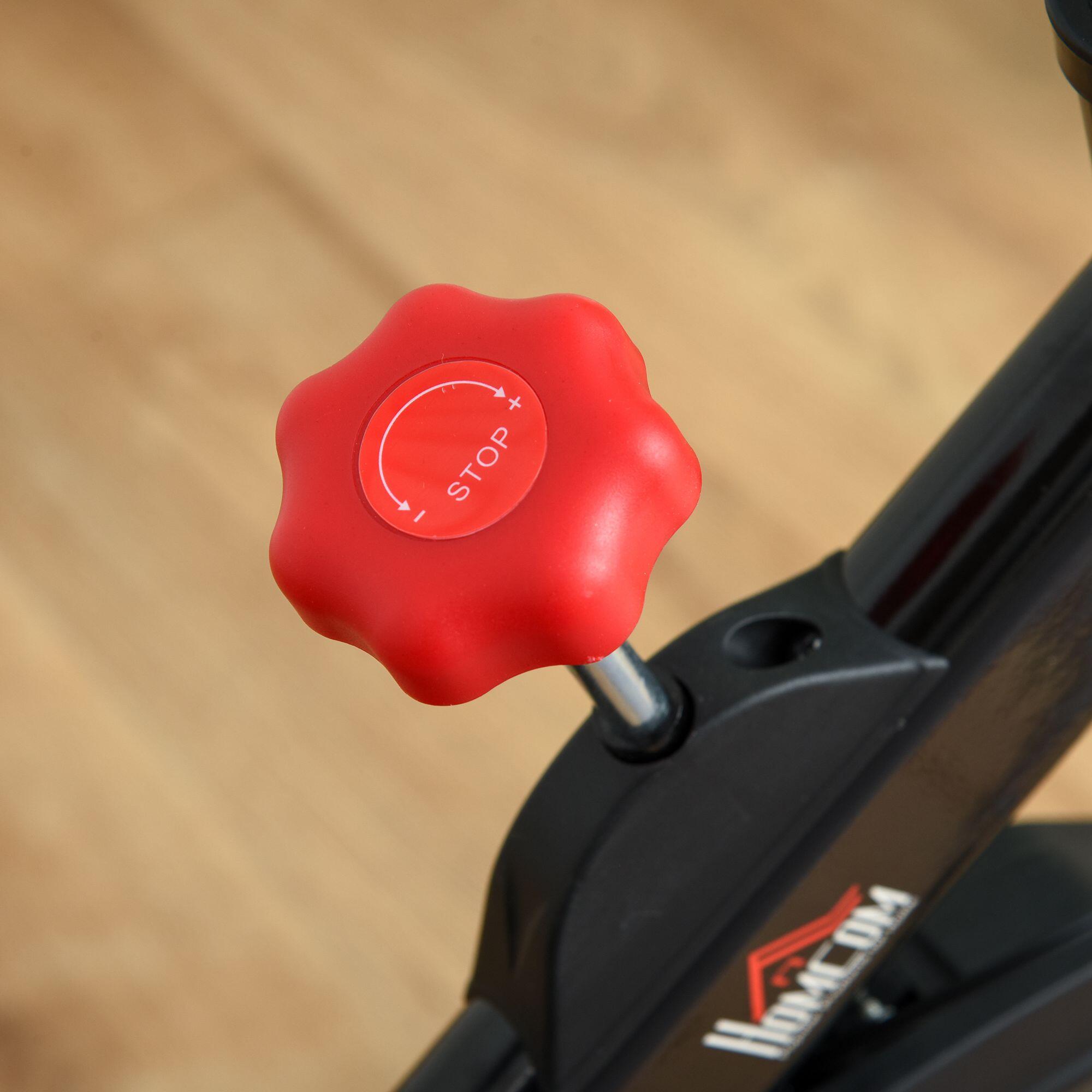 Bicicleta estática HOMCOM con pantalla LCD y sensor de frecuencia cardíaca 4/6