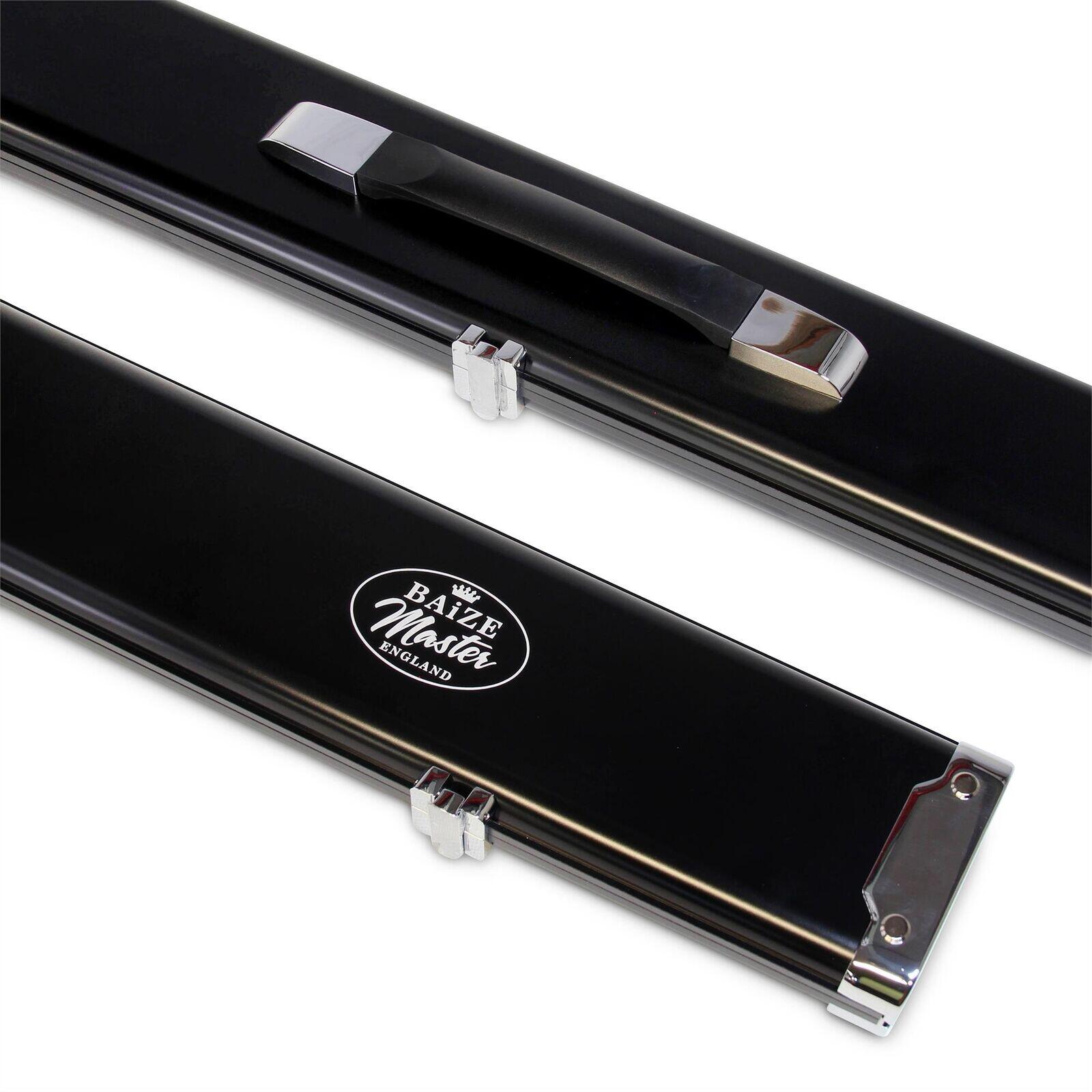 FUNKY CHALK Baize Master PRESTIGE BLACK 1 Piece 3 Slot WIDE Metal Snooker Pool Cue Case