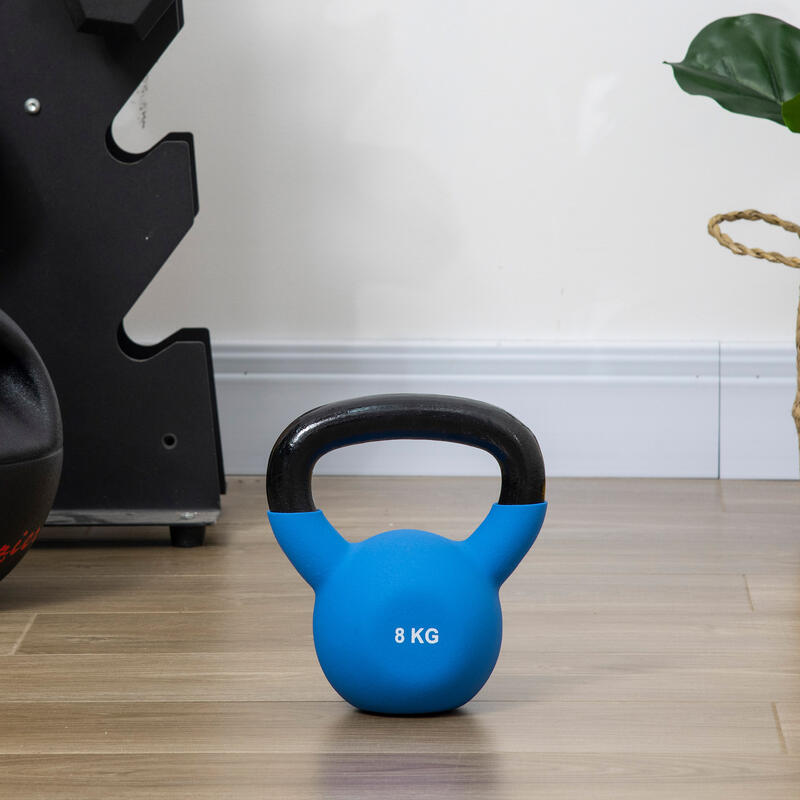 Kettlebell HOMCOM 18x11x20cm Azul