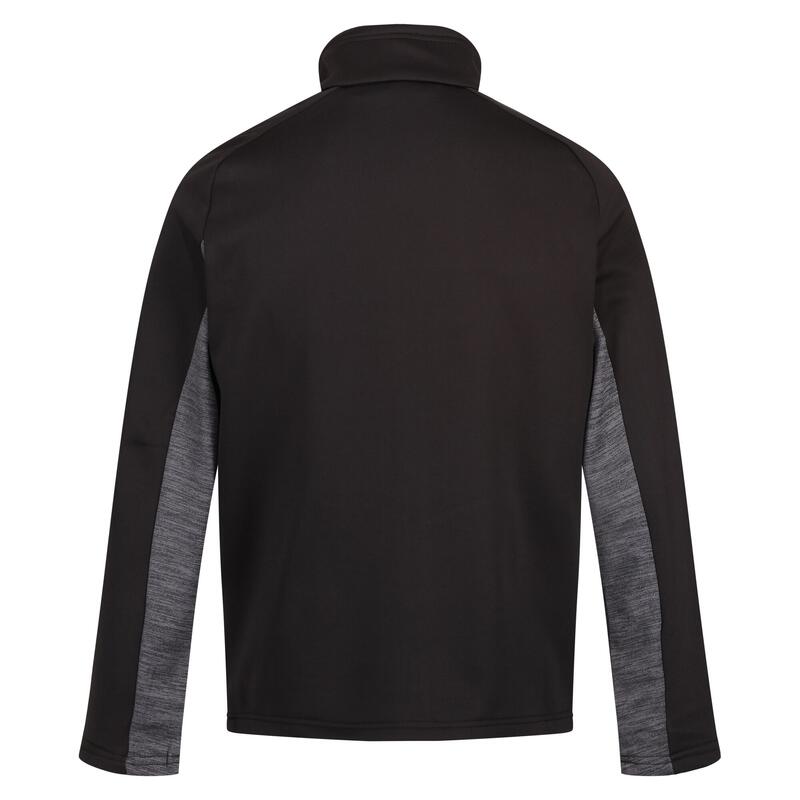 Giacca Soft Shell Uomo Regatta Farson II Nero Grigio Scuro